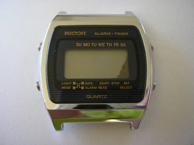 N.O.S. RELOJ CUARZO DIGITAL RICOH LCD VINTAGE, PARA PIEZAS O REPARACIÓN. JAPÓN Foto 1 de 4