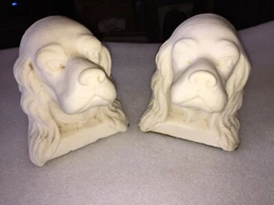 2 BUSTOS CABEZA DE PERRO BLANCO B&C VINTAGE QUIZÁS “SETTER IRLANDÉS” - Imagen 1 de 9