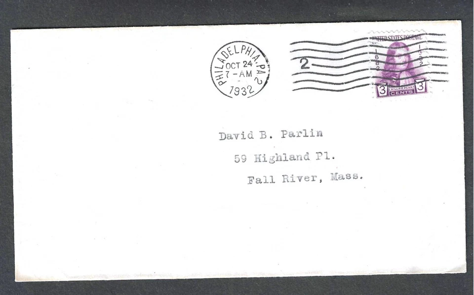 #724 3c WILLIAM PENN ISSUE FDC PHILADELPHIA,PA OCT 24-1932 - Image 1 of 1