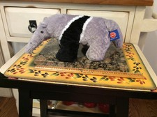 Aardvark Ant Eater Plush Toy 15"+ Tail  original Amela co, inc  Gray Black White