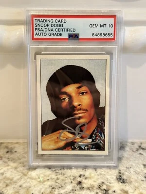 Snoop Dogg Signed 1995 Panini Card Auto #123 PSA AUTOGRAPH AUTHENTIC GEM MINT 10 - Image 1 of 4