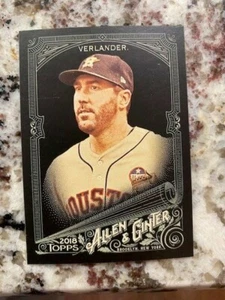 Tarjeta base de béisbol 2018 Topps Allen Ginter X Houston Astros Justin Verlander 275 - Imagen 1 de 1