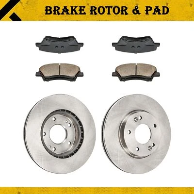 Front Plain Brake Rotor & Ceramic Pads For Hyundai Elantra 2017-2020 31584+D1912 - Image 1 of 4