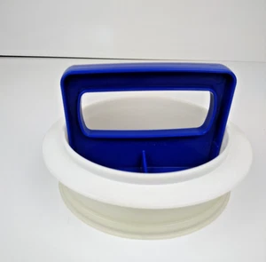 VTG Tupperware Hamburger Patty Maker Blue & White 1/3 1927 5" - Picture 1 of 4