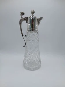 A Shefield Sterling Silver mounted glass claret jug, by Cooper Brothers & Sons - Picture 1 of 9