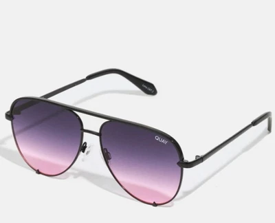 quay high key 126 aviator mirror sunglasses case cloth store display tiny defect - Image 1 of 4