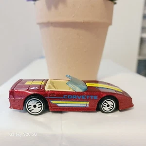 Hot Wheels 1988 Custom Corvette Burgundy Convertible Diecast Toy Car - Picture 1 of 6