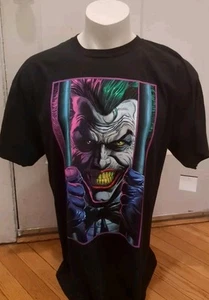 T-shirt Joker vintage uomo taglia XL nera girocollo Arkham Asylum Joker Jail nuova - Foto 1 di 6