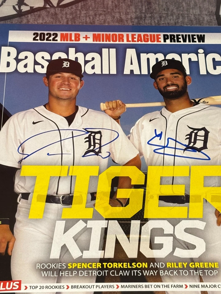 BASEBALL AMERICA SPENCER TORKELSON & RILEY GREENE AUTOGRAPHED - Image 1 of 1