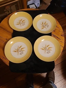 Servizio Vintage Secolo Autunno Oro Set di 4 Zuppiere/Insalatiere 8 1/4" X 1,5" - Foto 1 di 12