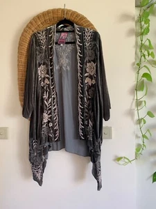 Johnny Was velvet silk jacket size small - Picture 1 of 4