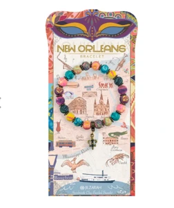 NUEVA JILZARAH Clay Bead DESTINATION NEW ORLEANS MULTI COLOR DAHLI 8mm Pulsera - Imagen 1 de 2
