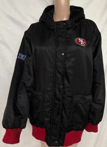 SF 49ers Coat XXL NFL Pro Line Hooded Jacket Niners Plush Thick Warm Lining XXL - Picture 1 of 8