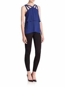 NEU BCBG MAX AZRIA BLUE DEEP JULIYA MULTI-STRAP LAGENLOOK TOP WQR1V029/S423A GR. S - Bild 1 von 3