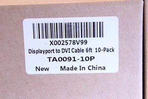 Paquete de 10 cables UKYEE Displayport a DVI 6 pies - Imagen 1 de 2