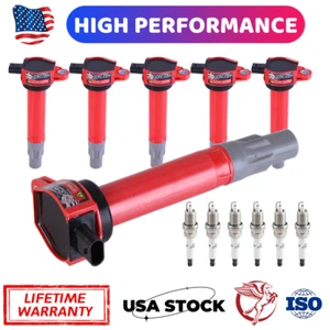 Set of 6 Ignition Coils & Spark Plugs Pack For Dodge Chrysler 3.5L 4.0L UF-502 - Picture 1 of 13