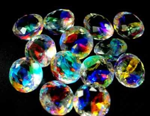 1200 CT Naturel Topaze Mystique Multicolore Rond Coupe Certifié Lot Libre Gemme - Picture 1 of 4