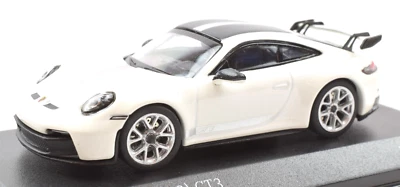 Minichamps 64 Carrera White Porsche 992 911 GT3 1:64 Scale Diecast Car 643061009 - Image 1 of 4