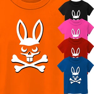 Happy Easter Kids Bone Rabbit T Shirt Funny Graphic Cool Birthday Party Gift Tee - Picture 1 of 14