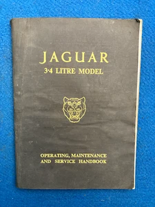 JAGUAR MARK I 3,4 LITER MODELLBETREIBERHANDBUCH 1955 AUSGABE GEBRAUCHTER ZUSTAND - Bild 1 von 6