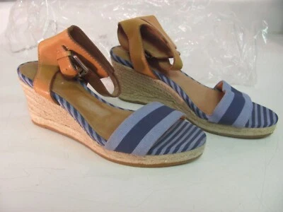 Sandalias de alpargata Coach Helen para mujer a rayas gruesas correa al tobillo gladiador 7B Foto 1 de 4