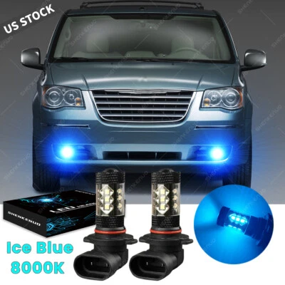 For Chrysler Town & Country 2005-2009 -2x Fog Bulbs 9145 H10 LED Light Ice Blue - Image 1 of 4