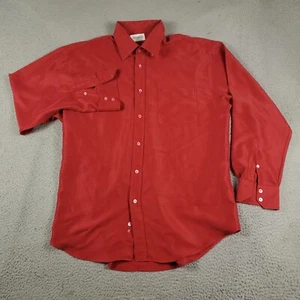 Bugatchi Shirt Mens Size Large Red Casual Button Up Long Sleeve * - Picture 1 of 9