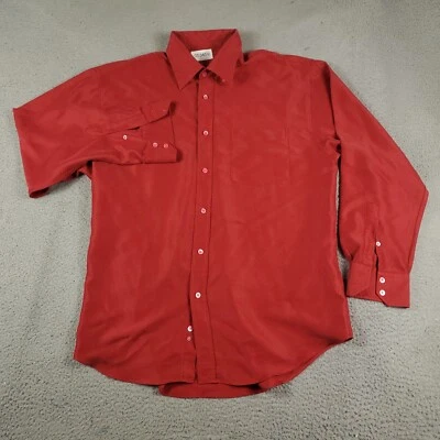 Bugatchi Shirt Mens Size Large Red Casual Button Up Long Sleeve * - Image 1 of 4