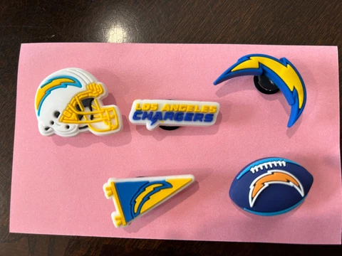 NFL Croc Shoe Charms Lot 5 Chargers Cover