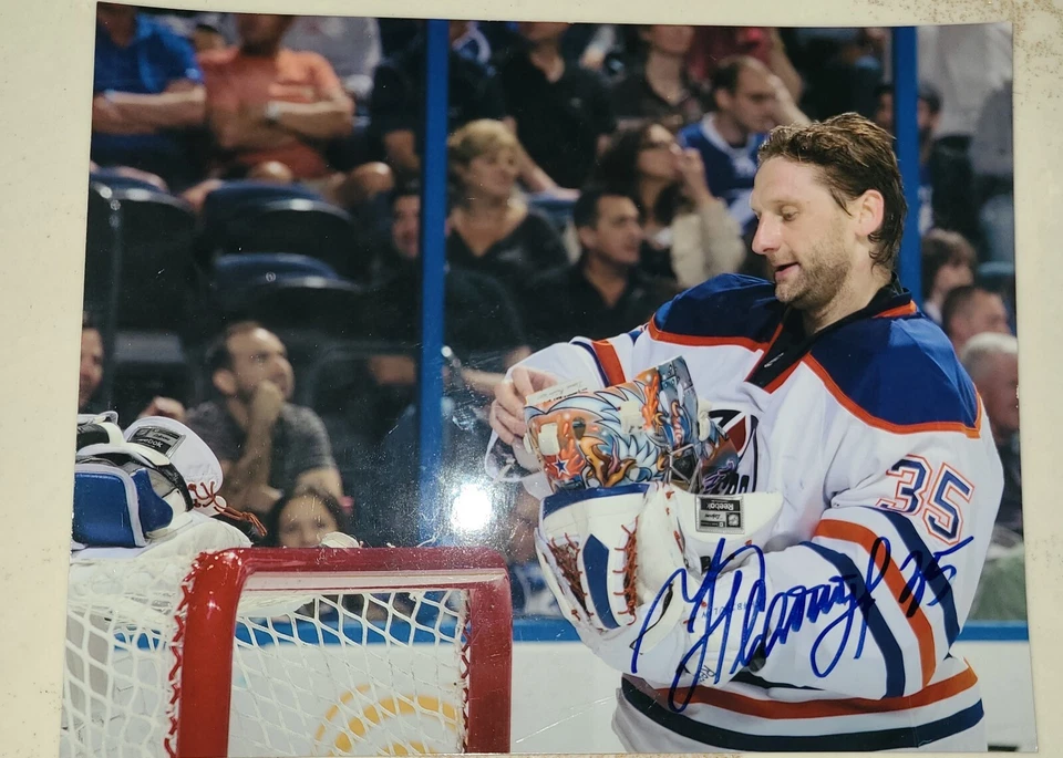 Nikolai Khabibulin Autographed Signed Edmonton Oilers 8x10 Photo - Image 1 of 1