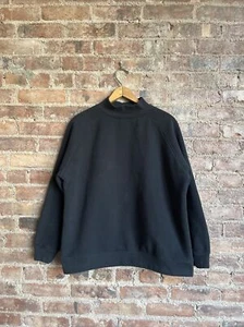 OAK NYC Men’s Mockneck Sweatshirt, Sz Small, Black 100% Cotton - Picture 1 of 7