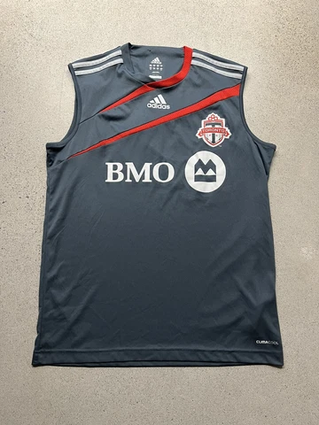 Adidas Toronto FC 2008 Training Jersey Kit Sleeveless Tank Top Grey Mens Medium Cover
