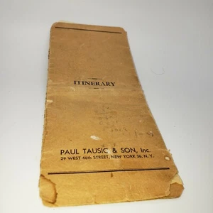 Vintage Travel Ephemera Paul Tausic European Tour Itinerary Brochure 1955 - Picture 1 of 5