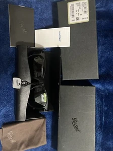 Persol Women's Sunglasses PO3134 95/31 Black/Green Lens Pilot Authentic Italy - Picture 1 of 7
