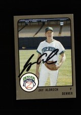 Jay Aldrich Denver Zephyrs 1988 ProCards authentic autographed card