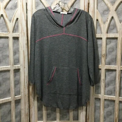 Maurice’s Gray Pink Hooded Top Size XXL — 第 1/4 张图片