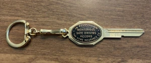 Vintage The Home Insurance Co Safe Driving Record Award Brass Keychain C17a - Picture 1 of 13