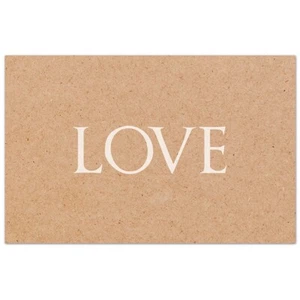 50 KRAFT CARDS BLANK WHITE LOVE THANK YOU TAGS GIFT WEDDING PLACE NAME GIFTS - Picture 1 of 1