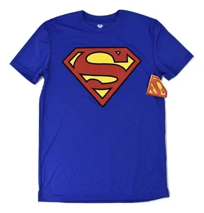 Superman Mens Costume Classic Logo Blue Shirt NWT S - Picture 1 of 1