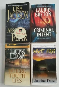 4 Romantic SUSPENSE ROMANCE Books Lot Lisa Jackson Heggan Breton Justine Dare - Picture 1 of 8