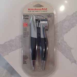 KitchenAid Garlic Press Crusher Mincer with Cleaning Brush Stainless Steel - Picture 1 of 3
