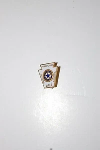 VINTAGE AMERICAN LEGION AUXILIARY GIRL'S CAMP KEYSTONE SHAPED LAPEL PIN - Picture 1 of 3
