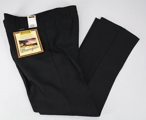 New Wrangler Jeans Mens 38x32 Black Wrancher Bootcut Stretch Wrinkle Free Pants - Picture 1 of 10