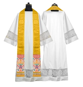 Traditional Clergy Stole | Coronation Tapestry Liturgical Stole Vestment - Picture 1 of 12