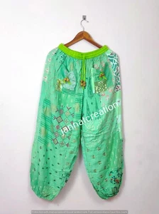 Rayon Patchwork Harem Pants Boho Hippie Harem Pants, Yoga Trousers Pants - Picture 1 of 3