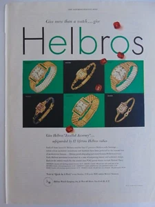 1947 HELBROS WATCHES MORE THAN A GIFT vintage art print ad - Picture 1 of 1