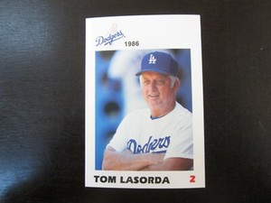 1986 Tom Lasorda Los Angeles Dodgers Police Card