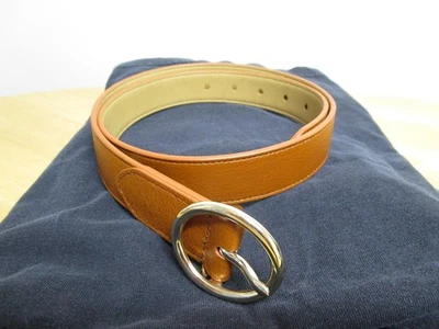 Talbots tan light brown genuine leather belt Oval Buckle Size S - Image 1 of 4