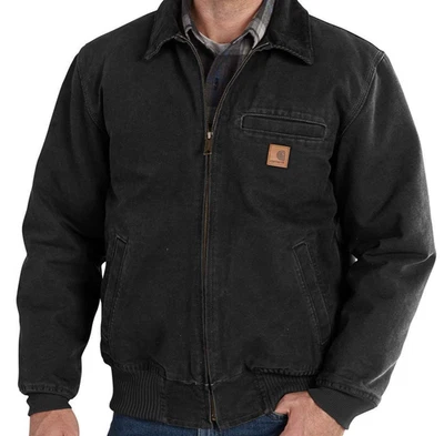 NEW Carhartt 101228 201 Mens XLT Detroit Bankston Brown Quilted Bomber Jacket - Image 1 of 4