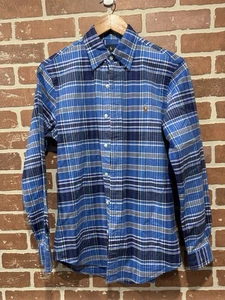Polo Ralph Lauren Men’s Blue Plaid Button-Down Shirt Size S long sleeve  - Picture 1 of 3